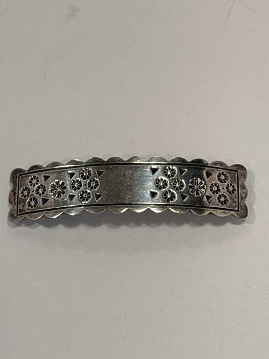 Vintage Navaho Sterling 925 Mexico Hair Barrette main image 4